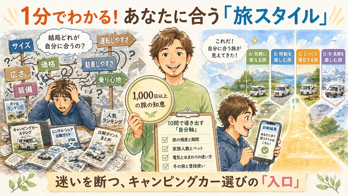 旅スタイル別 キャンピングカー適性診断